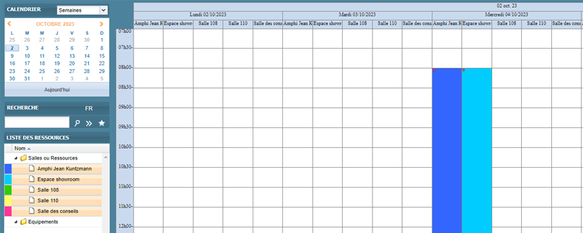 ADE Web - disponibilités des salles